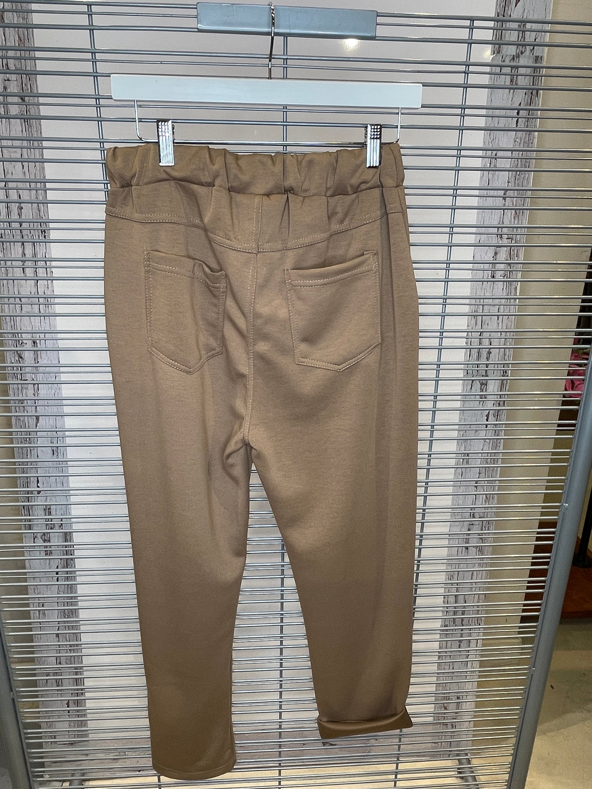 Heart Patch Jogger Pants with Drawstring – Camel