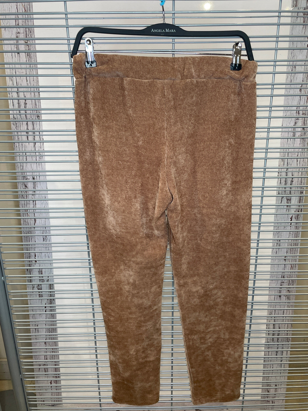 Ribbed Chenille Drawstring Pants – Camel