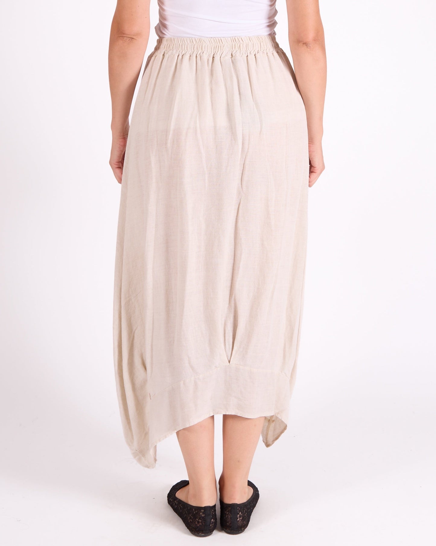 Sand Pull on Drawstring Band Hem 2 pocket insirt Skirt