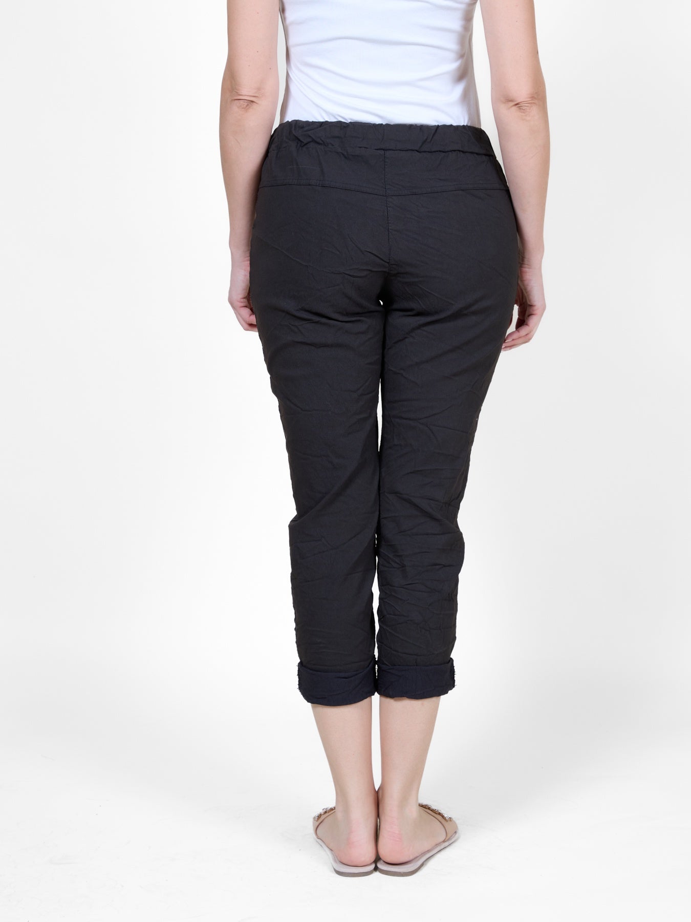 Pantalon de jogging skinny noir avec cordon de serrage à la taille