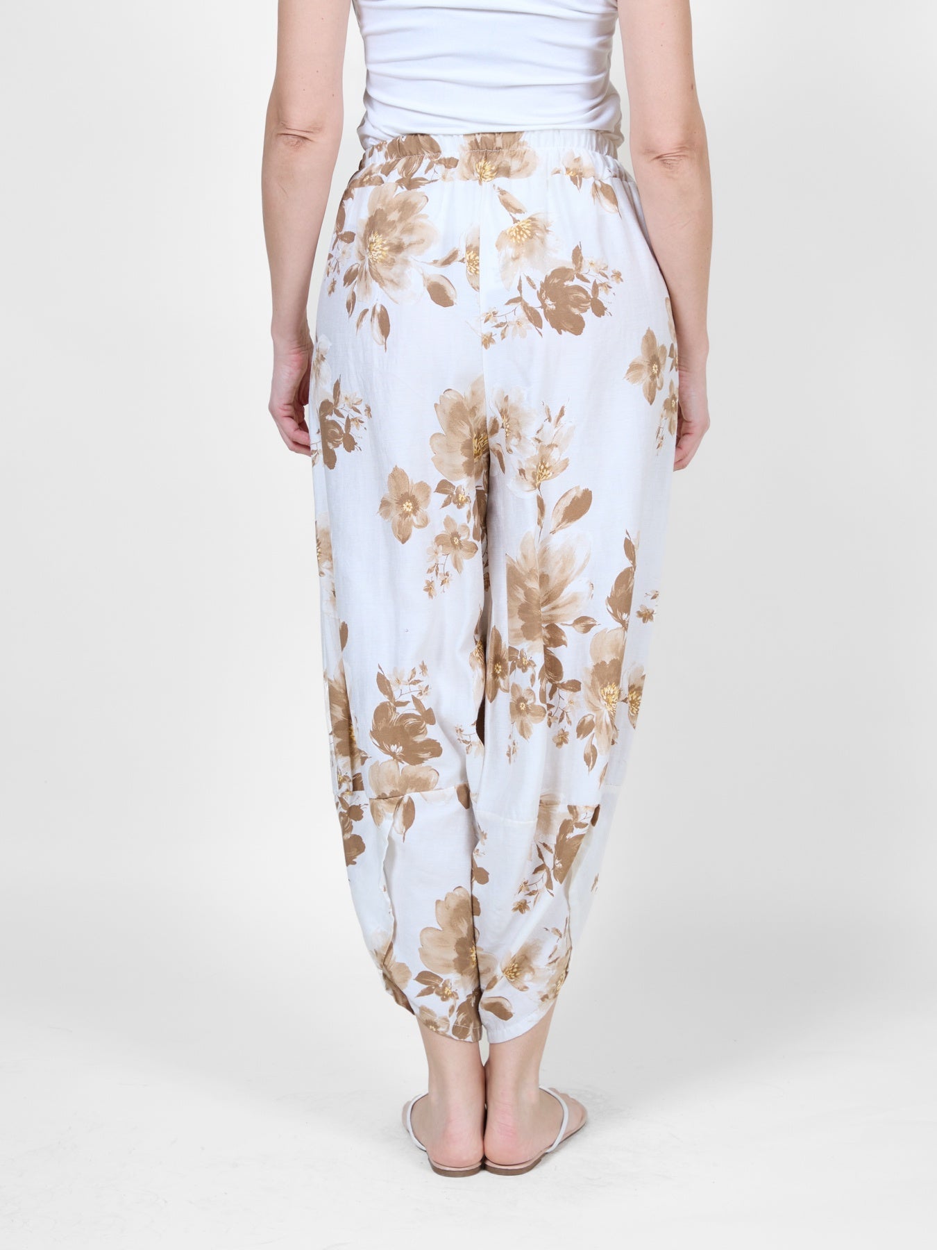 Macchiato Floral Harem Pants with Side Pockets