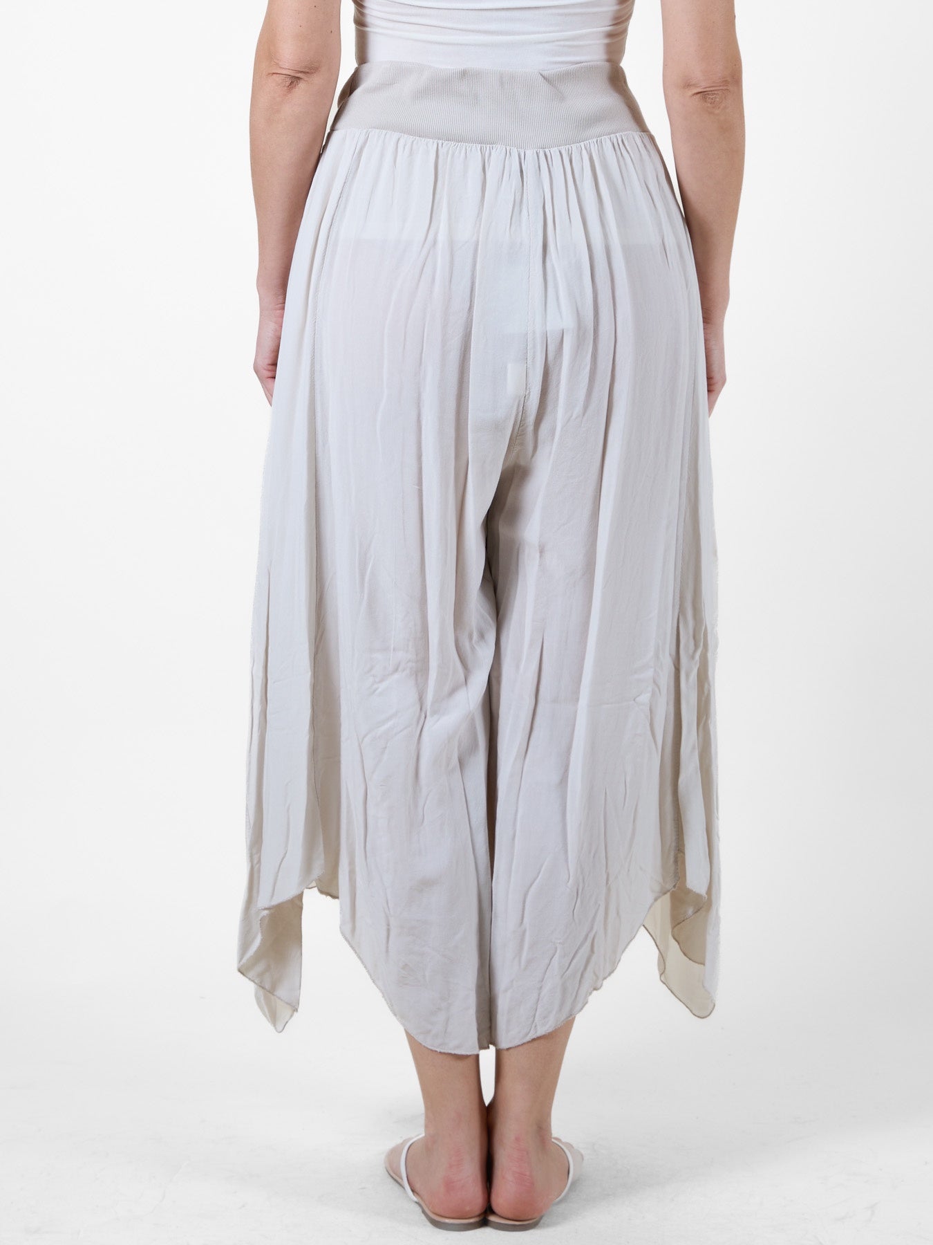 Biege Wrap-Style Pants