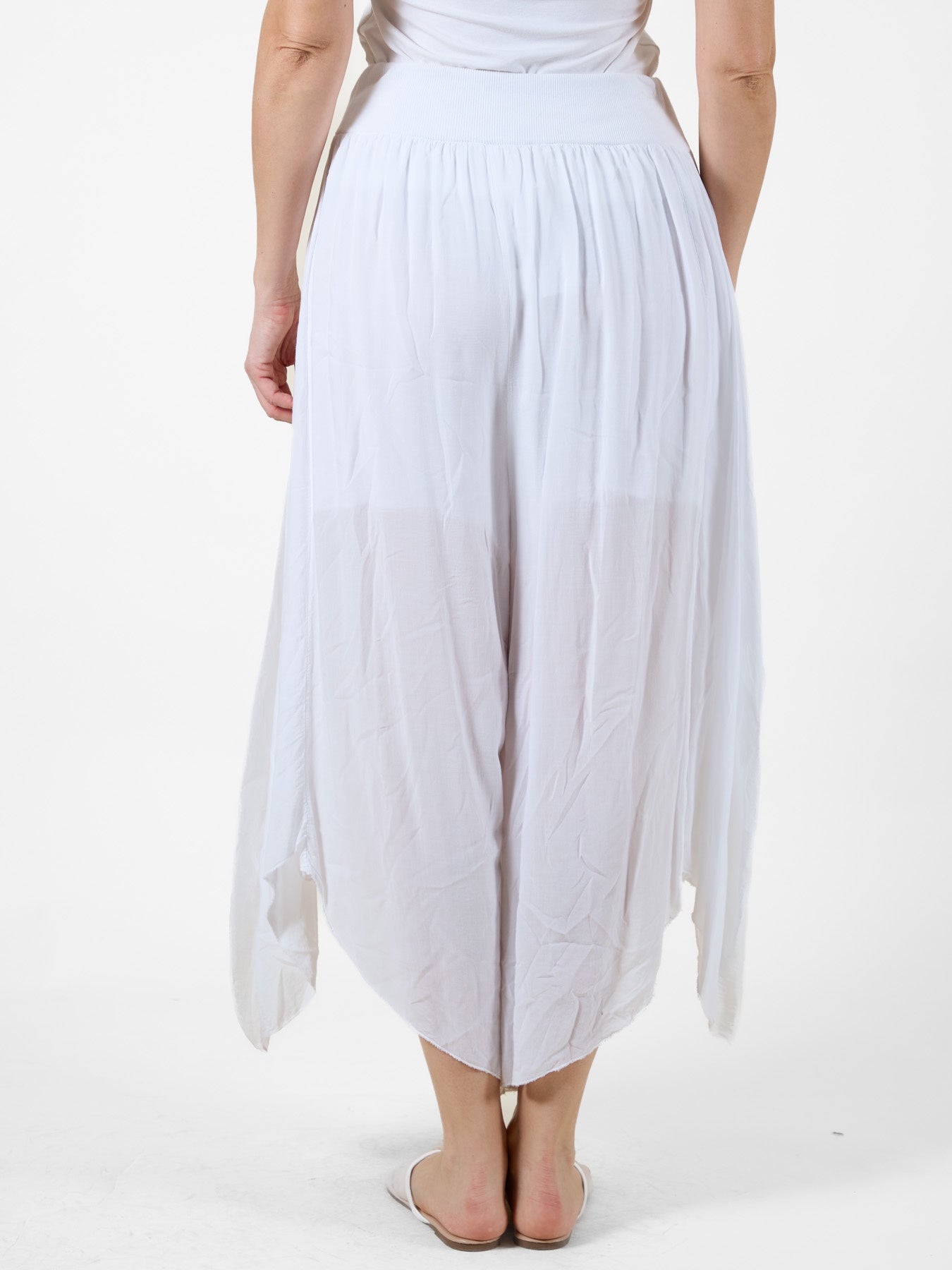 Pantalon portefeuille blanc