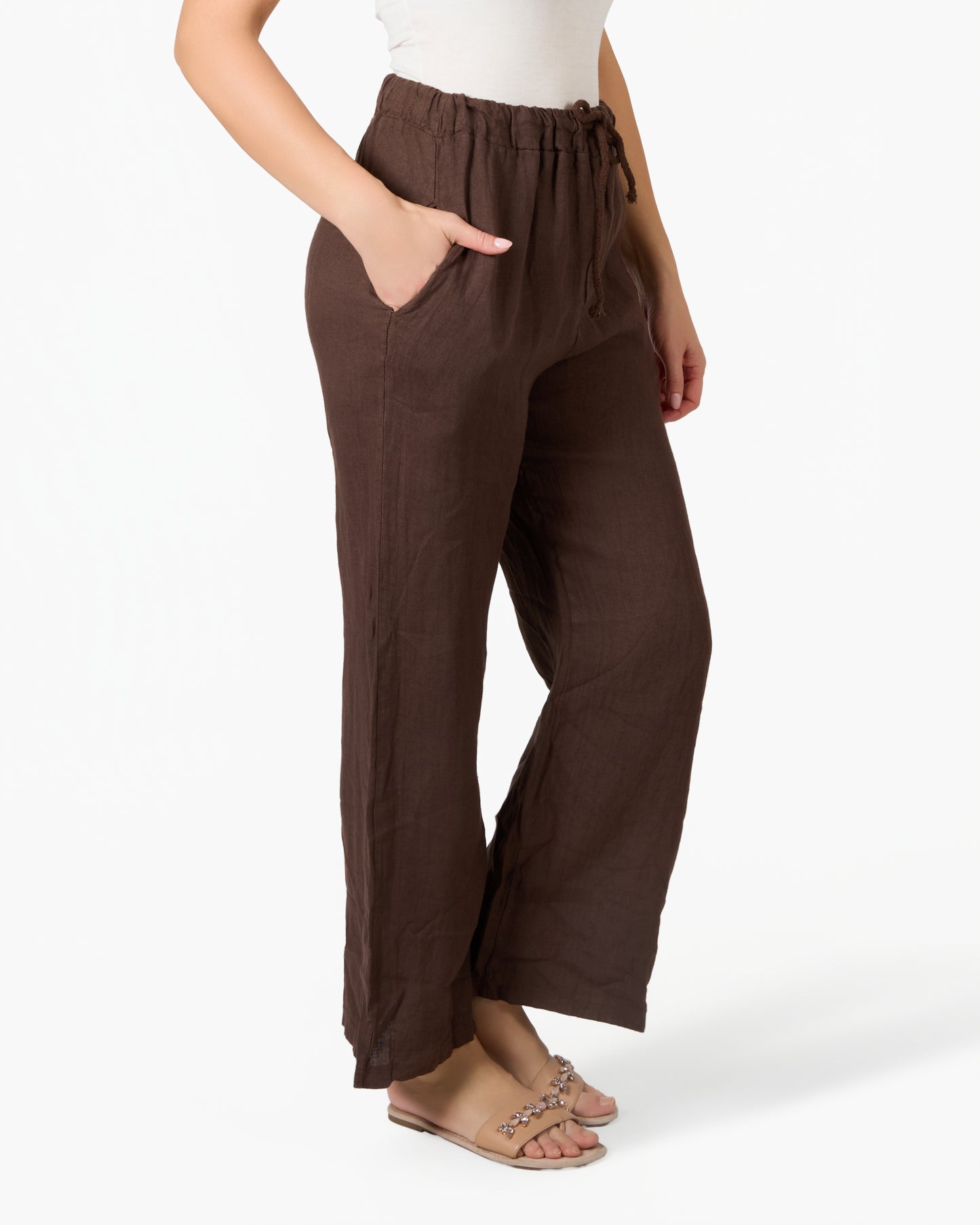 Pantalon espresso à enfiler avec cordon de serrage