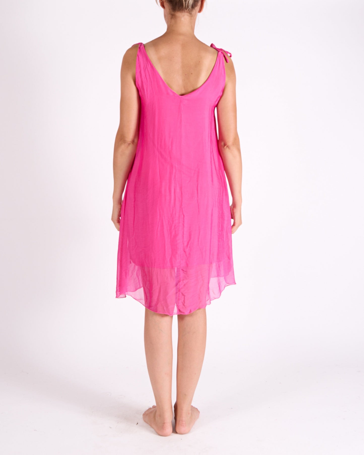 Cherry Tie Shoulder Strap Dress