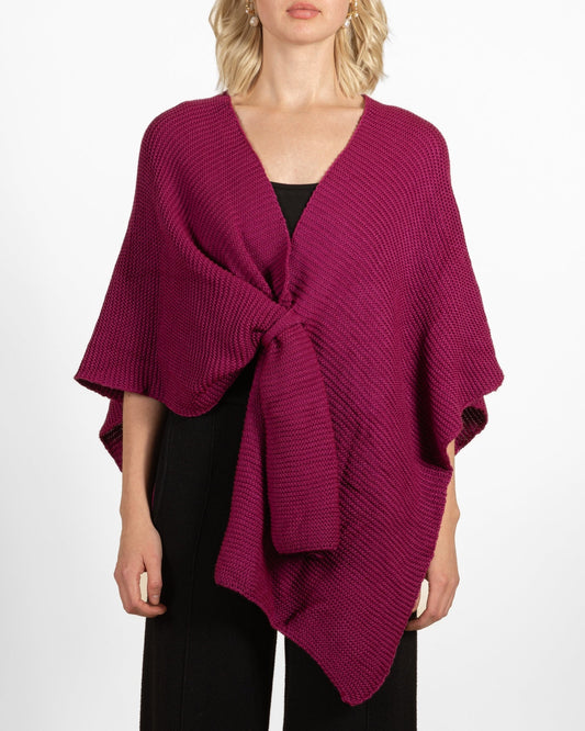 Magenta Side Tie Shawl