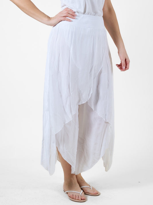 Pantalon portefeuille blanc