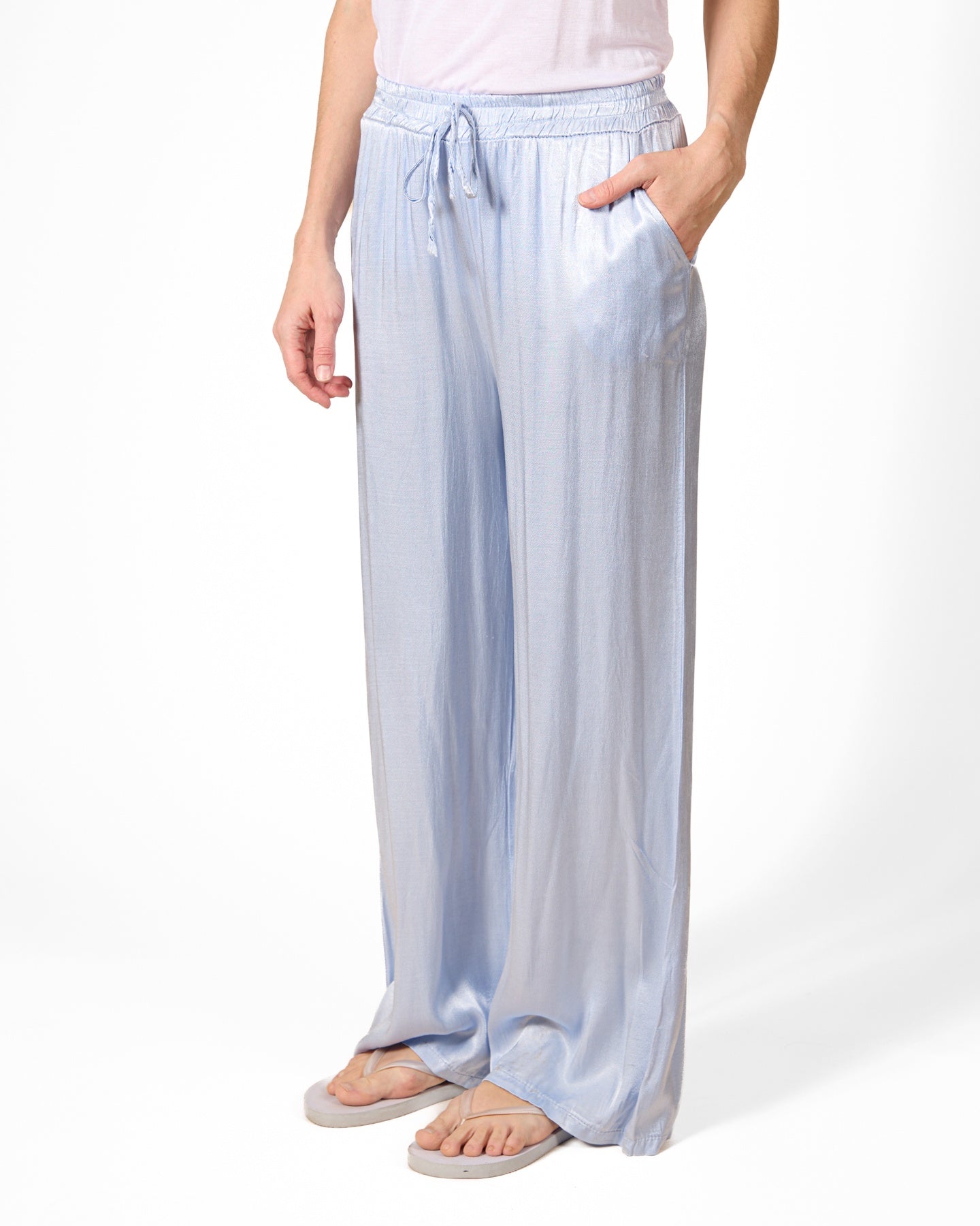 Pantalon bleu clair à enfiler