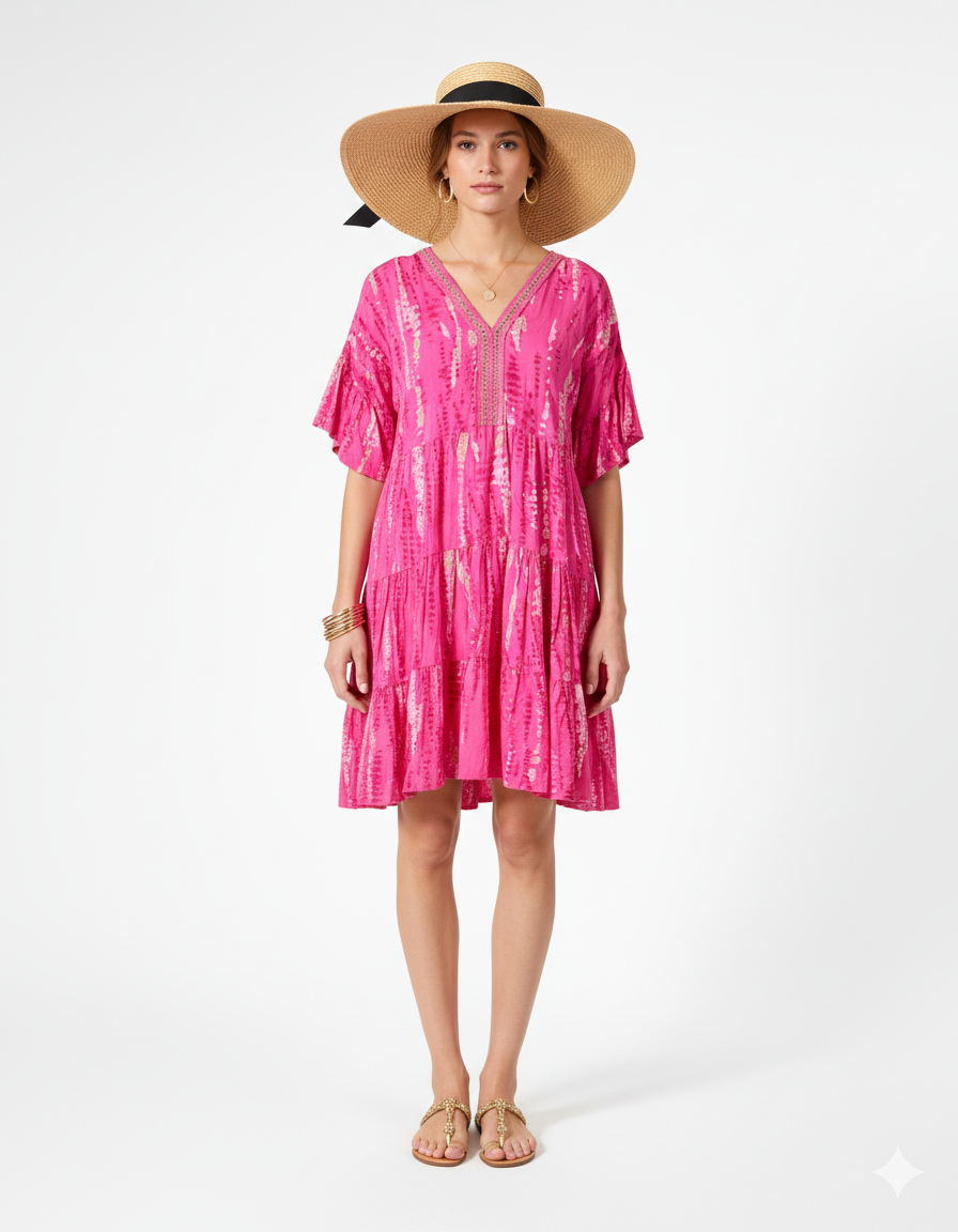 Robe paysanne cerise