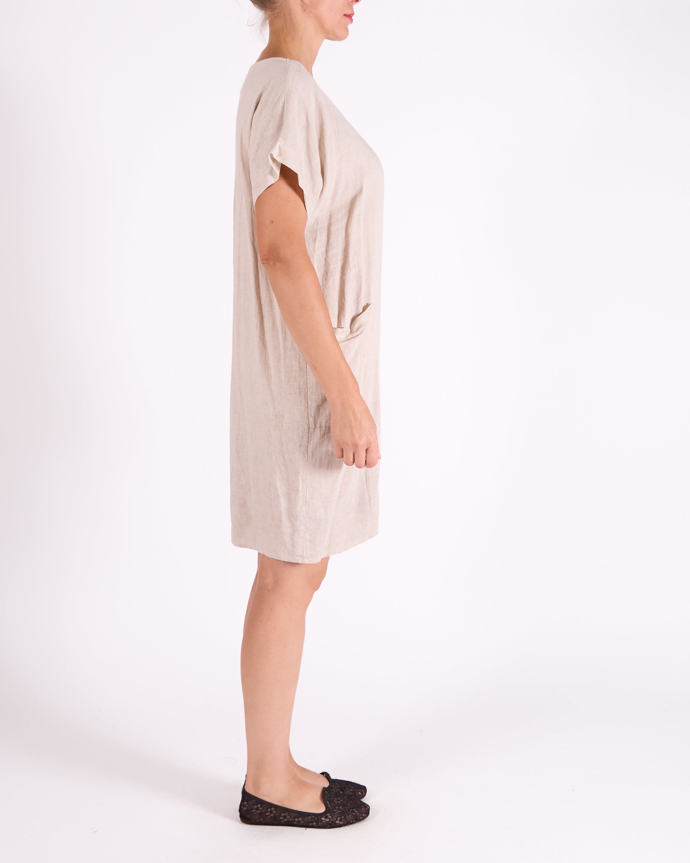 angela mara linen dress Heather in Angela Mara