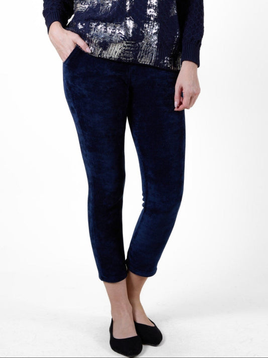 Midnight Pull On Drawstring Waffle Knit Pant