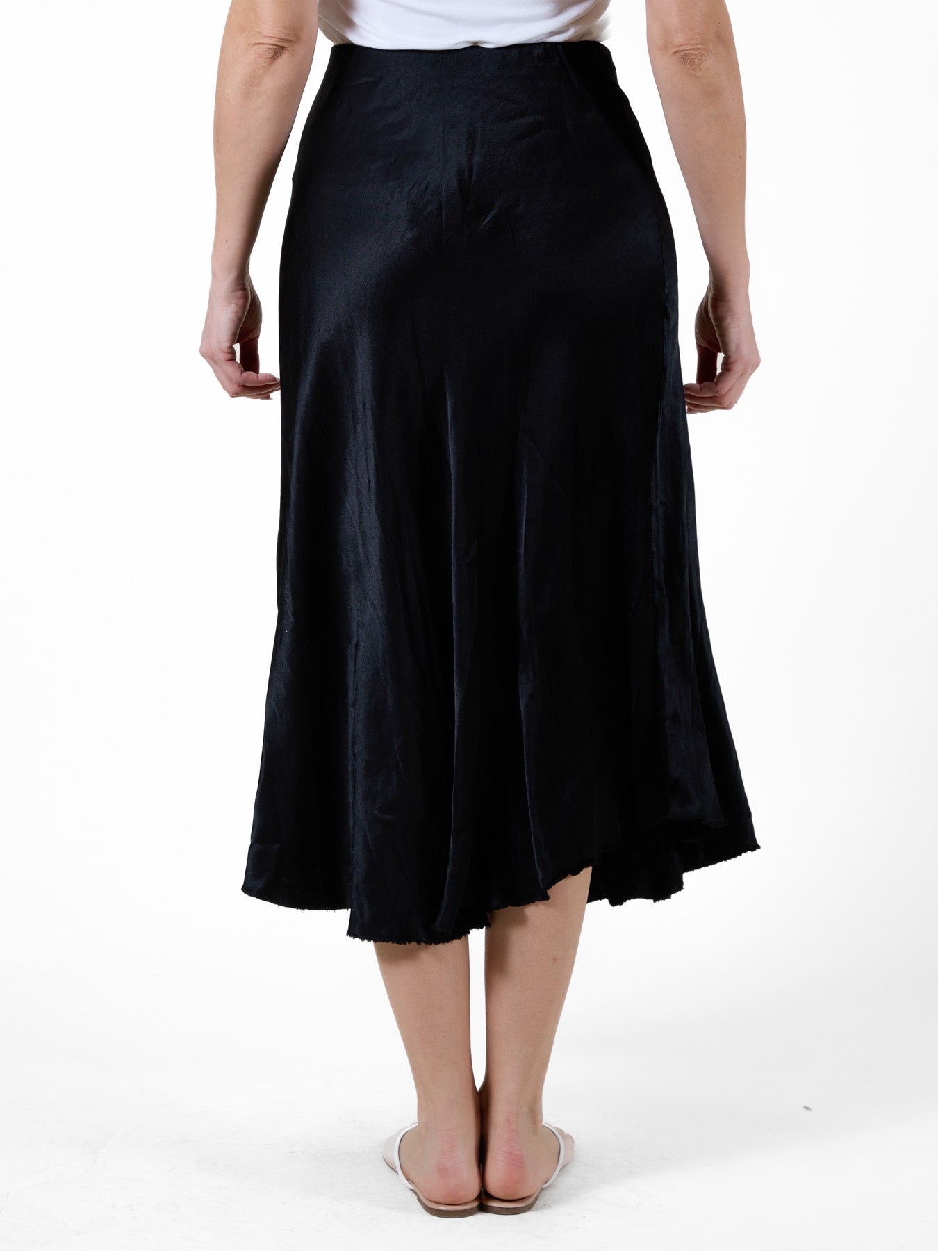 Black Long Skirt with Subtle Sheen