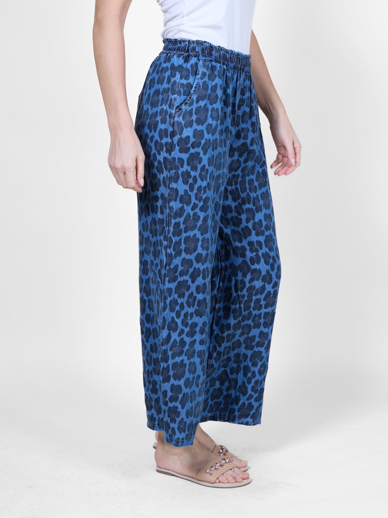 Pantalon à enfiler à motifs animaux avec poches