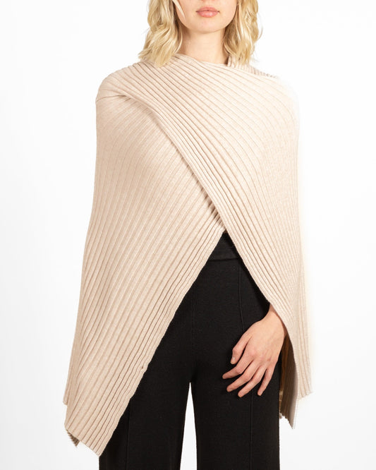 Pull à épaules côtelées Poor Boy couleur avoine