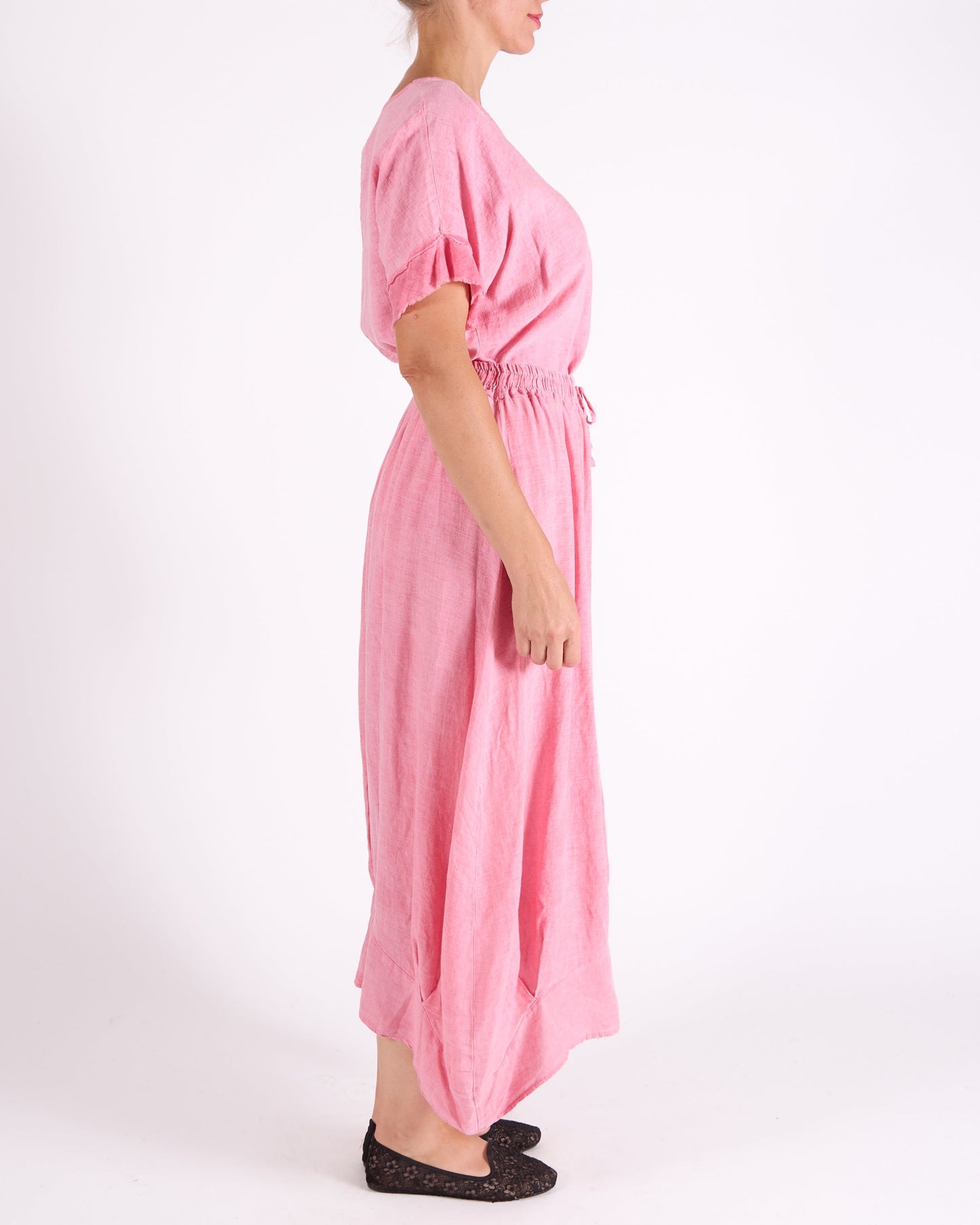 Watermelon Pull on Drawstring Band Hem 2 pocket insirt Skirt