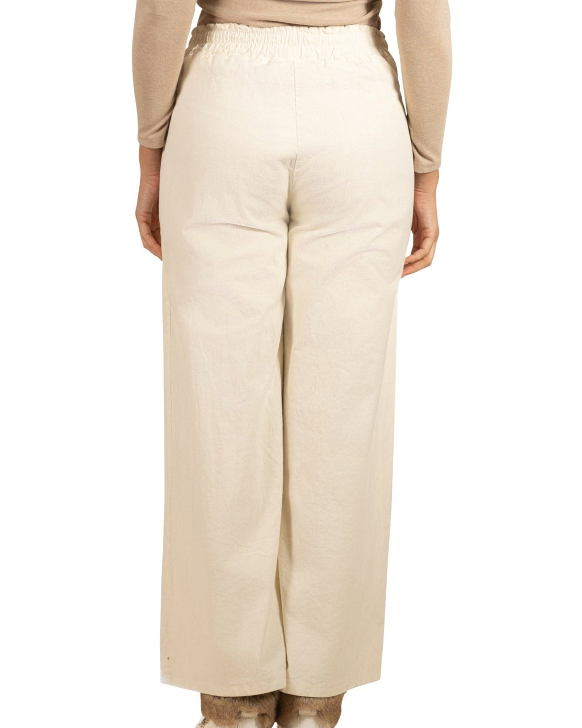 Pantalon de neige à jambes larges et mini côtelé à enfiler