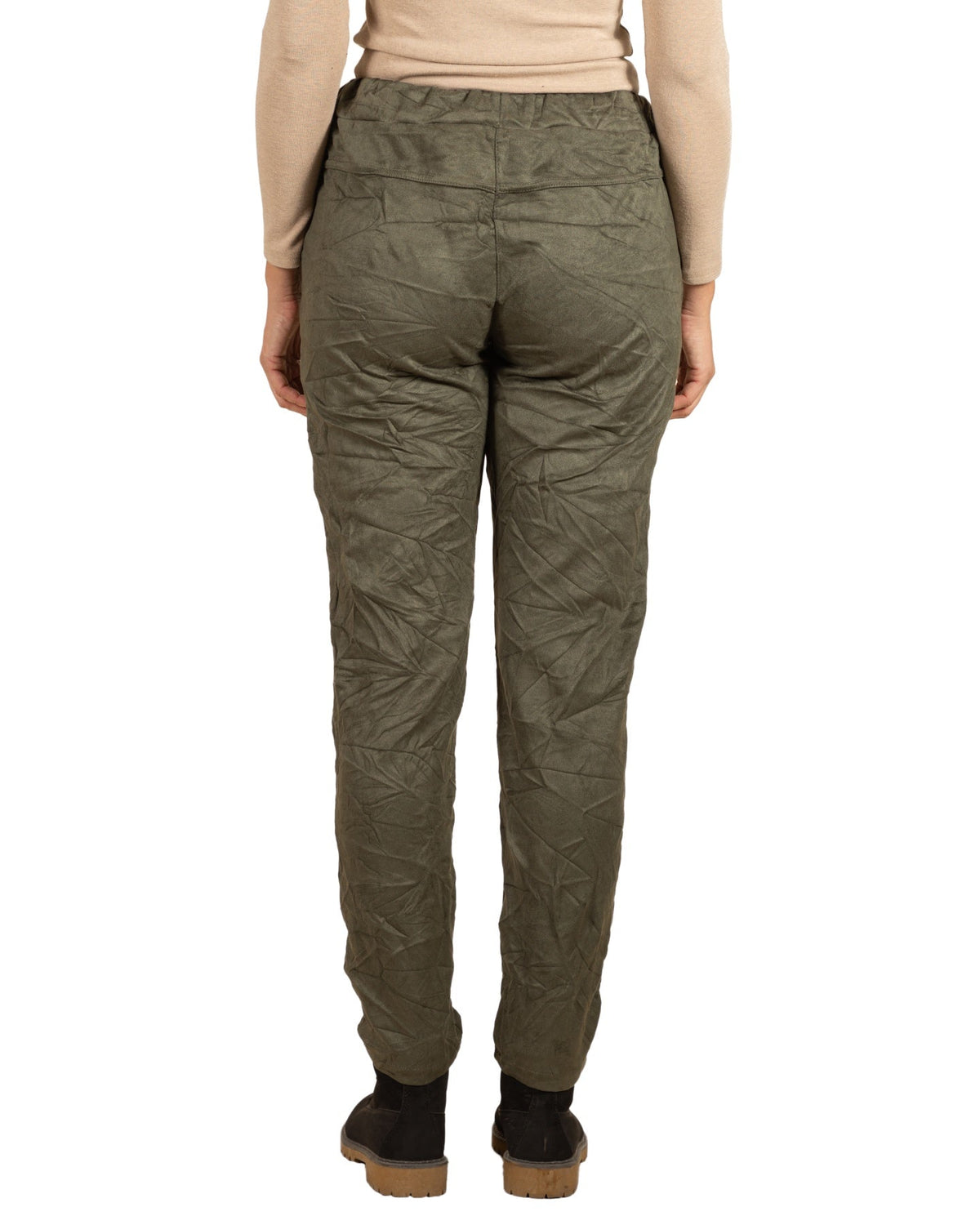 Forest Pull On Drawstring Crushed Velour Pant