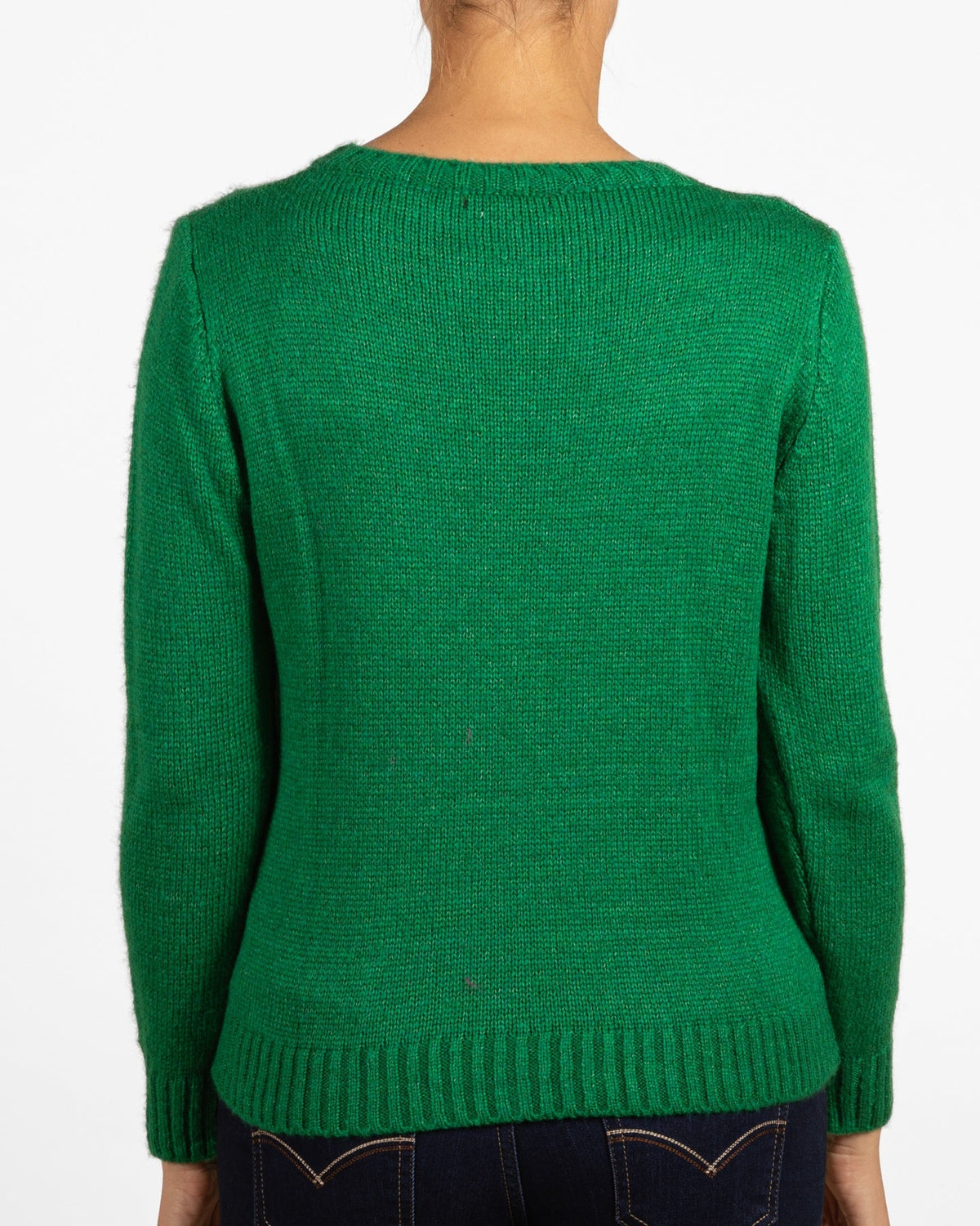 Cable Knit Heart Sweater Great Green