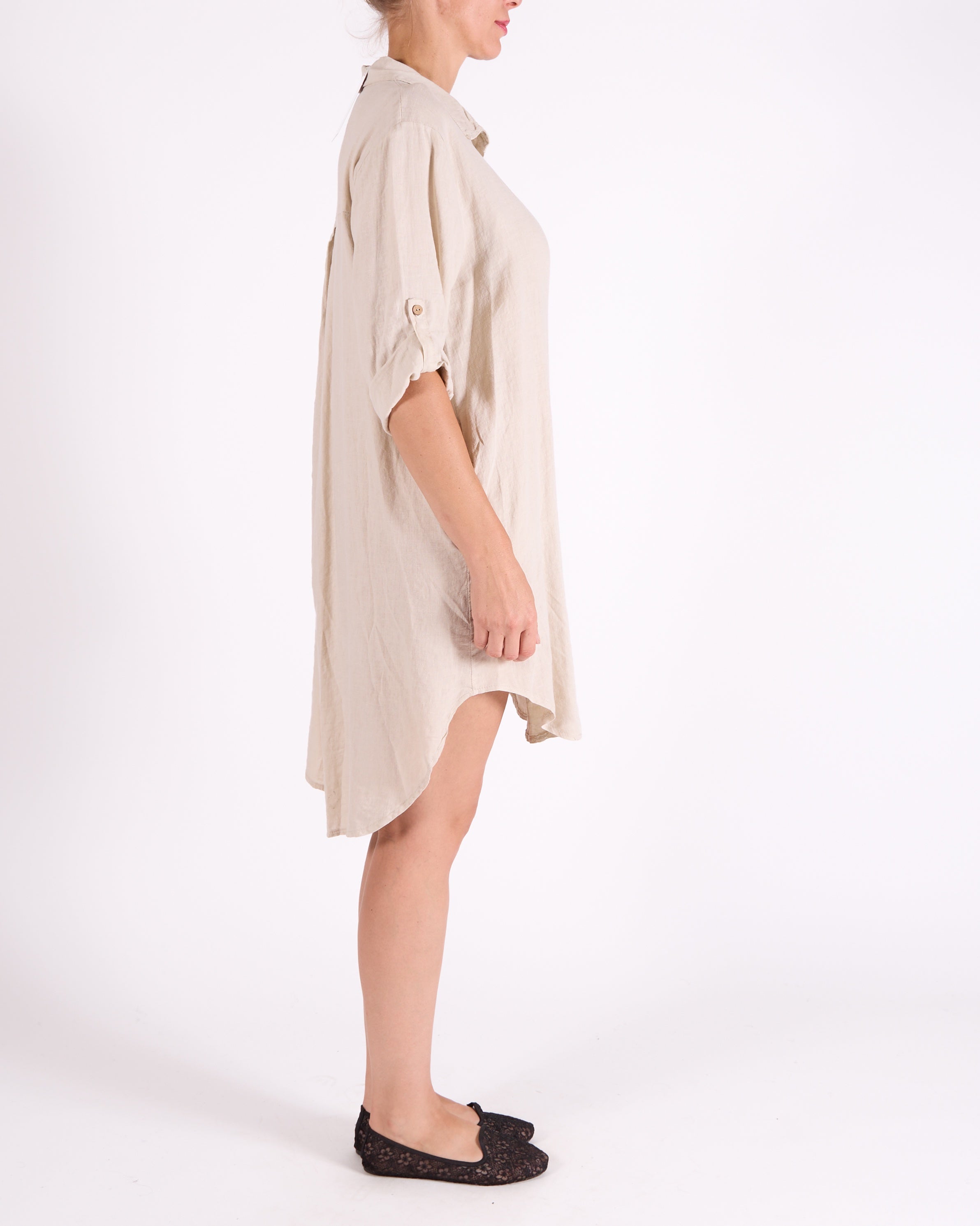angela mara linen dress Angela Mara, Green & Navy & yellow, SS, Boat neck, Linen, Stretch pane Here We Go Again deluxe resale boutique