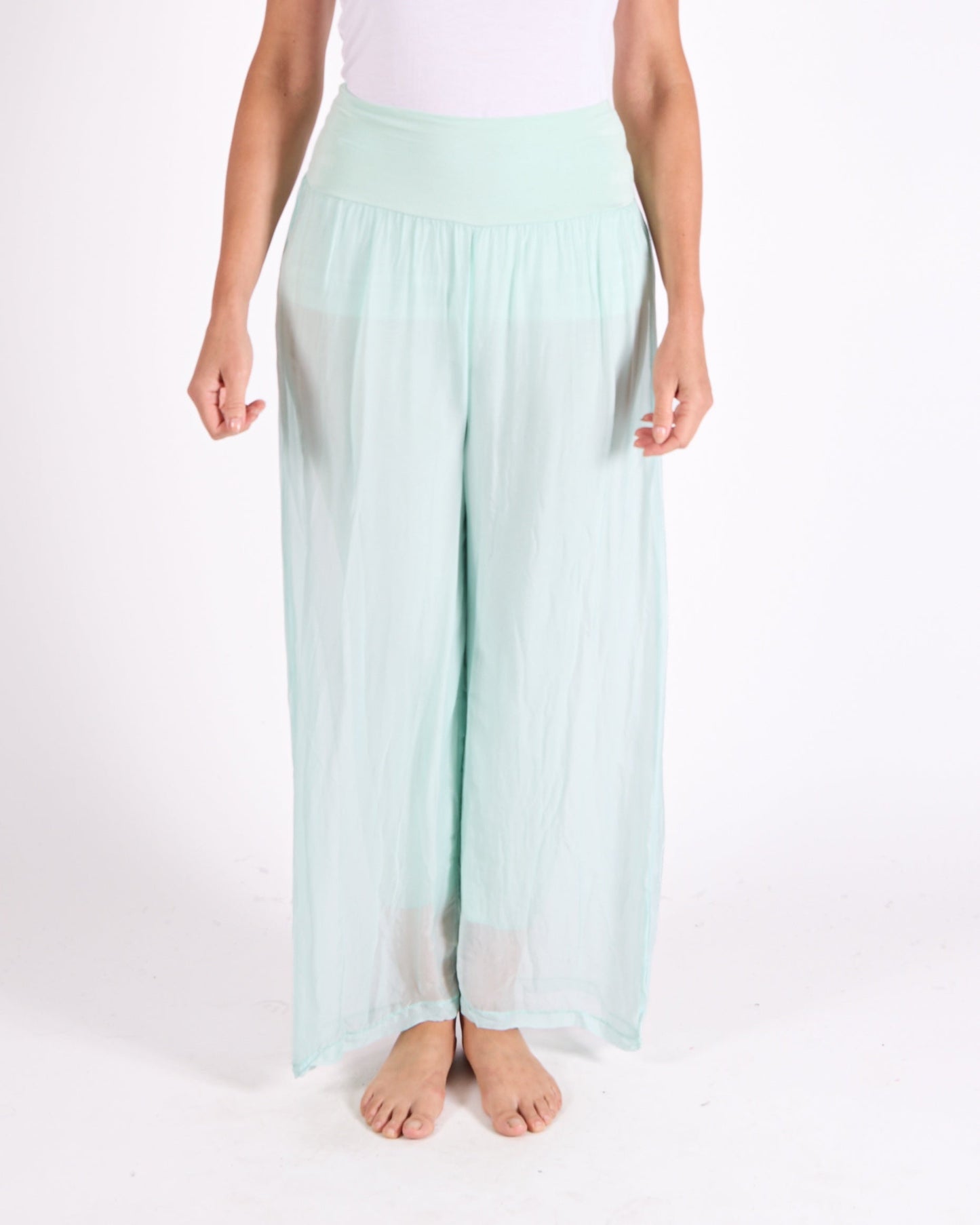 Seafoam Fold Over Waist Band Pant