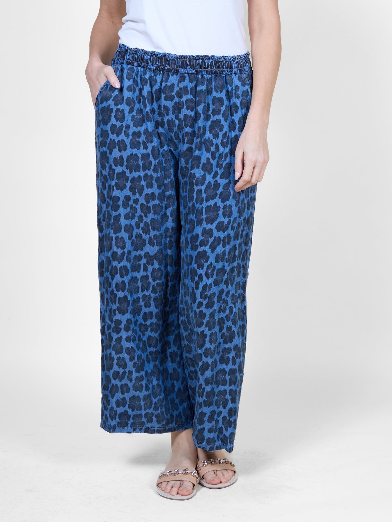Pantalon à enfiler à motifs animaux avec poches