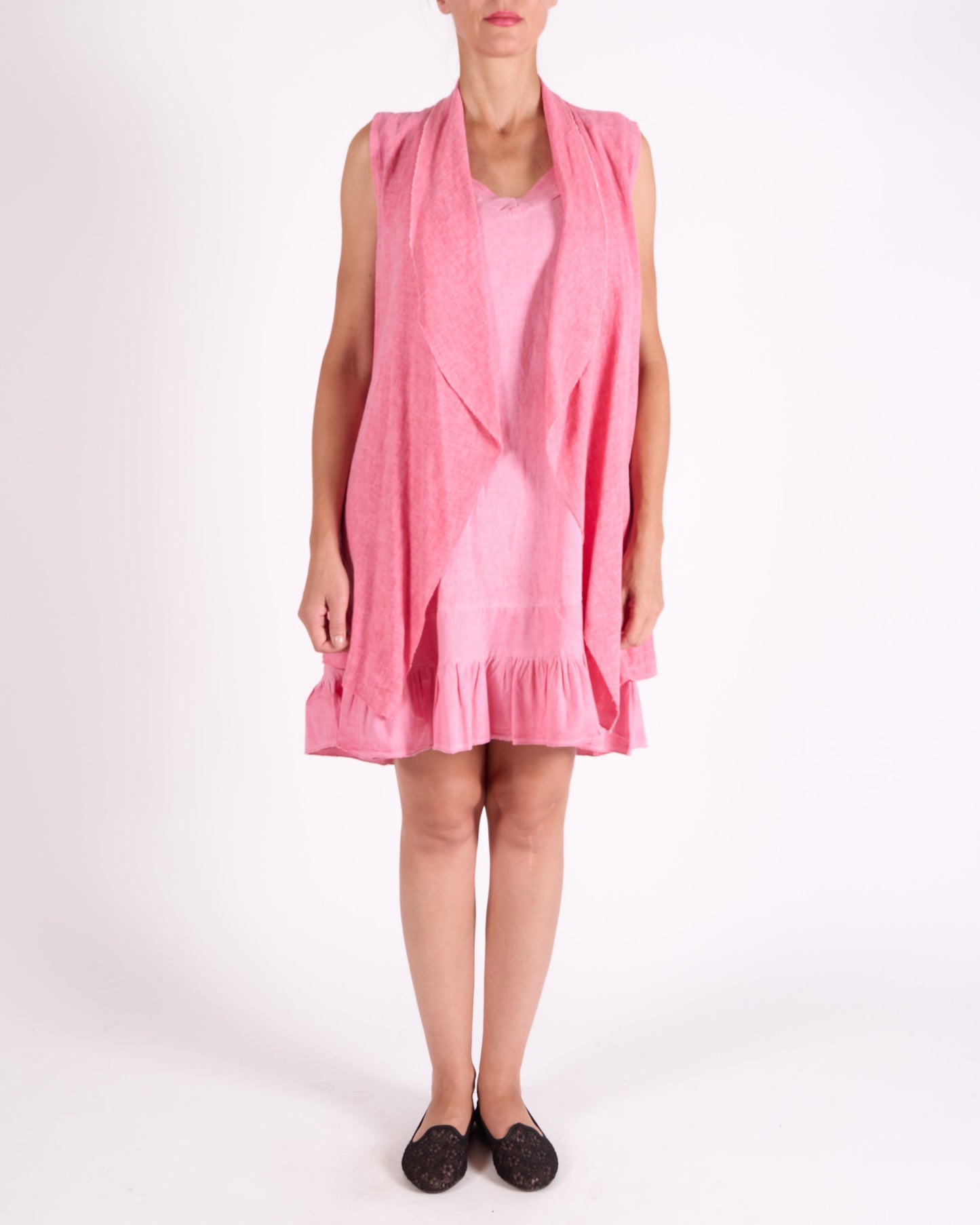 Watermelon Sleeveless Lightweight Vest Cardigan