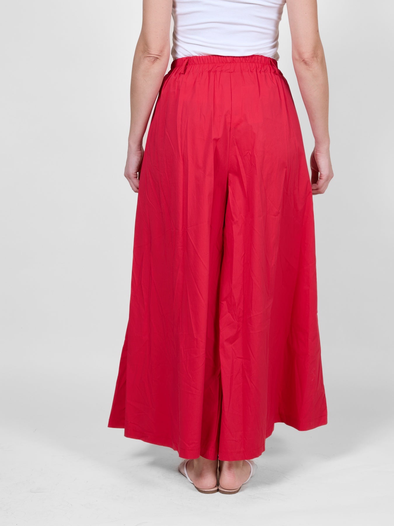 Red Extra Wide Leg Pants