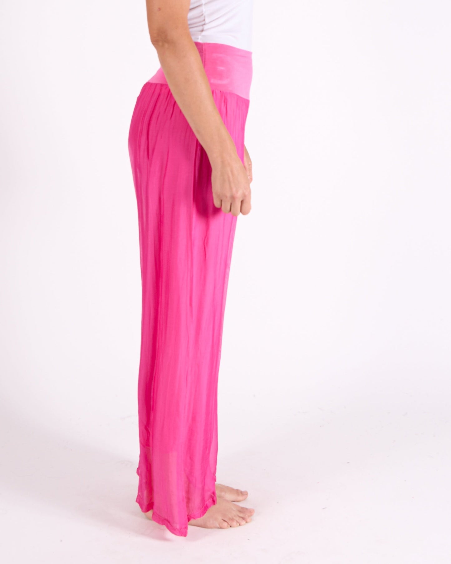 Cherry Fold Over Waist Band Pant