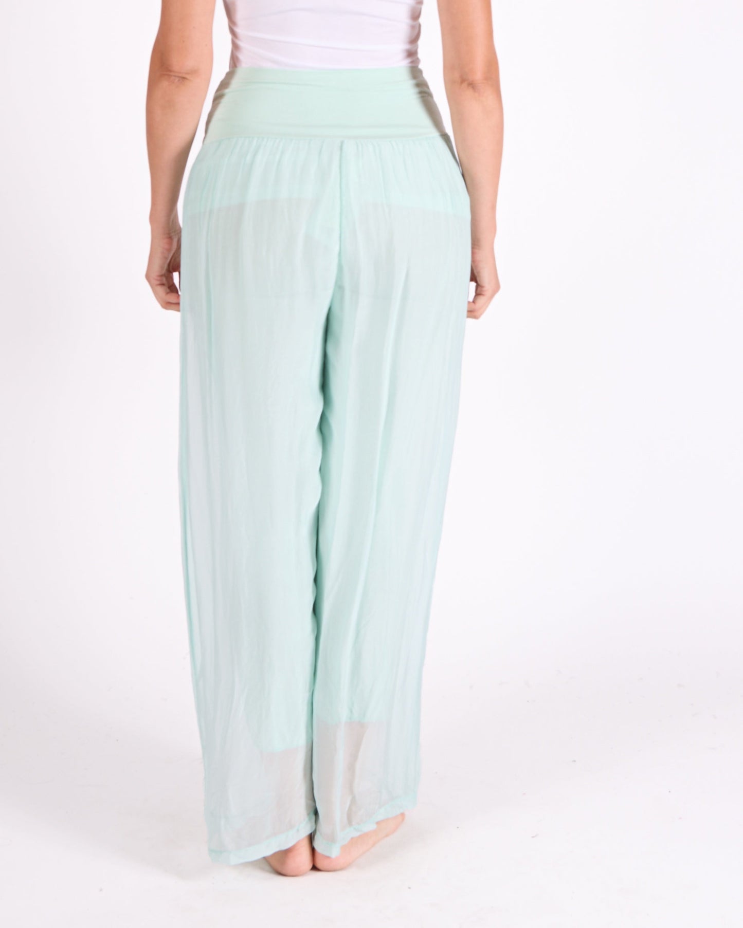 Seafoam Fold Over Waist Band Pant