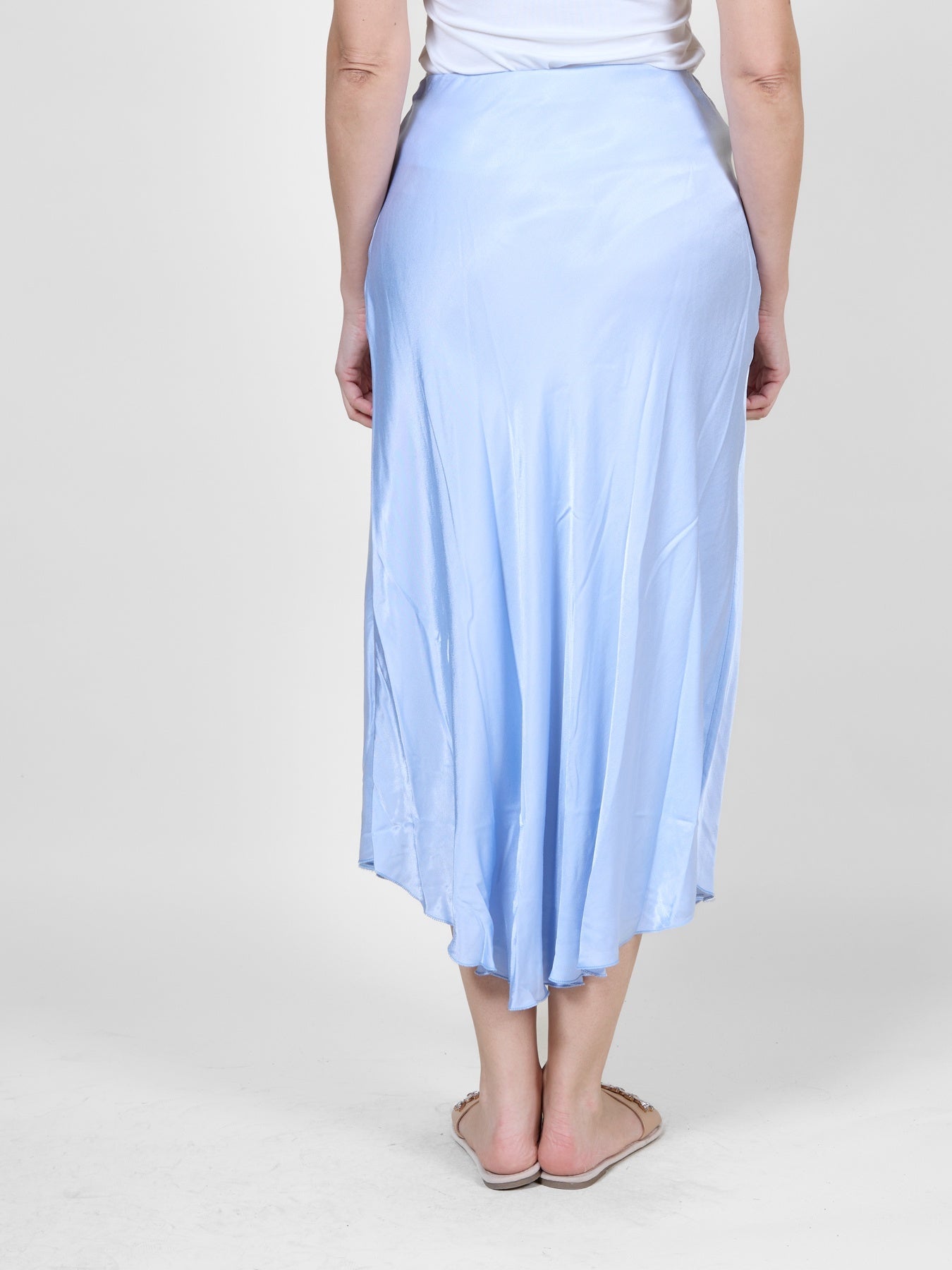 Cielo Long Skirt with Subtle Sheen